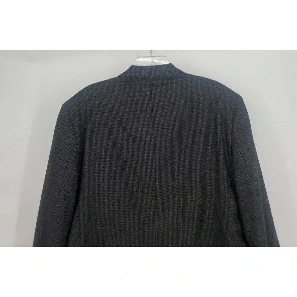 Daniel Cremieux Blazer Sport Coat Suit Jacket Loro Piana 43R Black Gray Dot